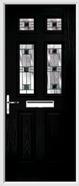 2 Panel 4 Square Composite Door aspen glass