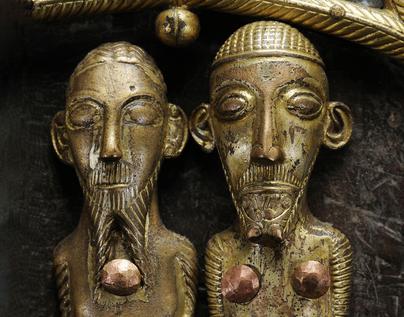 Nails used to hold bronze figures. Photography be Kevin O'Dwyer