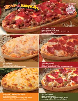 Zap A Snack single page pizza fundraiser brochure