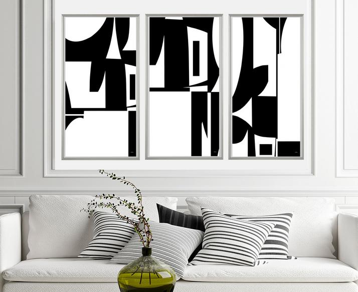 Black and white art, #abstract art