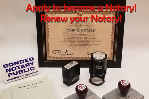 Apply for your Notary, Notary application, floridanotarynow.com