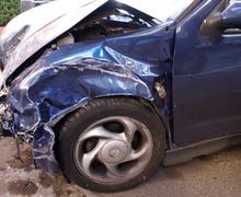 Picture of a smashed car