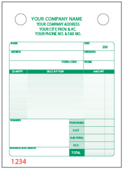Green ink 6 line Register Sample form image