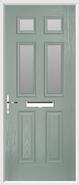 2 Panel 4 Square Composite Door obscure glass