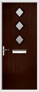 3 Diamond Composite Door obscure glass