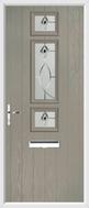 3 Square Strip Composite Door fusion art glass