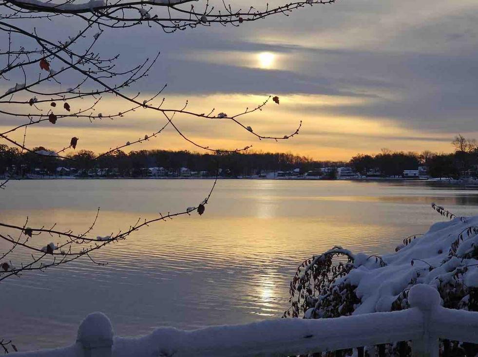 Winter lake cover for Sylvan Lake