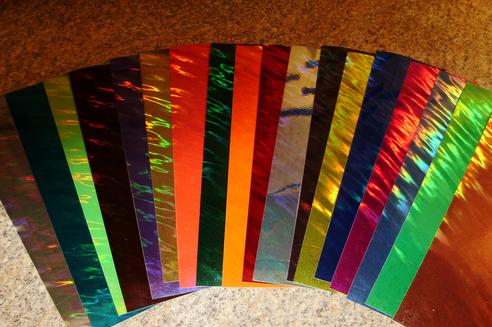8" x 12" Sheet Holographic Mini Bubbles Fishing Lure Tape in 14 Colors 