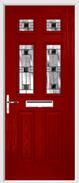 2 Panel 4 Square Composite Door aspen glass