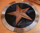 Cowhide Leather Star Rug