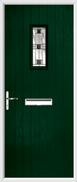 Cottage Rectangle Composite Door aspen glass