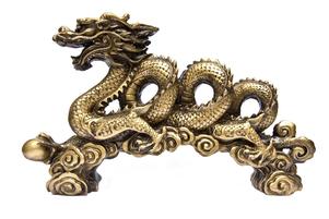 Chinese golden dragon - emblem of Tai Chi tenets.