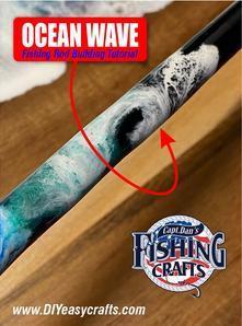 Ocean Wave Fishing Rod Marbling technique