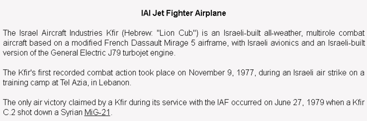 wiki background for 4D model of IAI Kfir