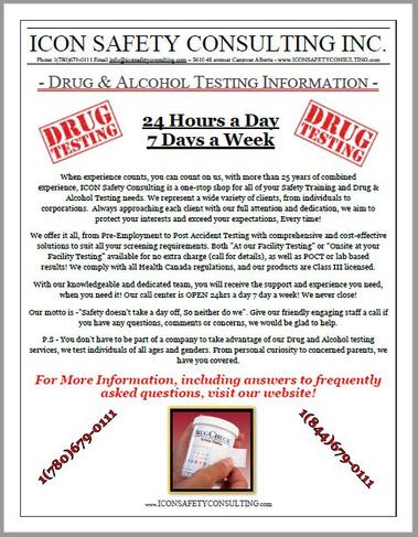 Drug and Alcohol Testing Info - ICON SAFETY CONSULTING INC.
