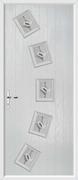 5 Square Arch Composite Door fusion art glass