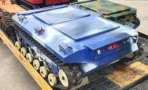 a tank chassis for fire fighting robot