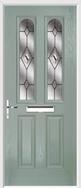 2 Panel 2 Arch Composite Door fusion glass