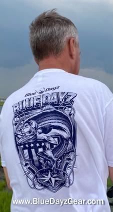 Blue Dayz Striped Bass T-shirt from www.BlueDayzGear.com