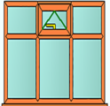 Style 72 oak window