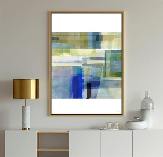 Blue and white multicolor #abstract art, #blue art, #wallart, #dubois art, #modern Art