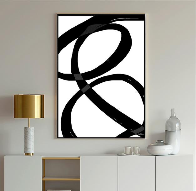 Black and white art, #abstract art