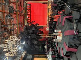 RED OSTRICH feather centerpiece GATSBY ROARING 20'S