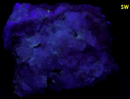 fluorescent FLUORITE, Caliche and Aragonite, Weldon Hill, Harquahala Mountains, Maricopa County, Arizona, USA