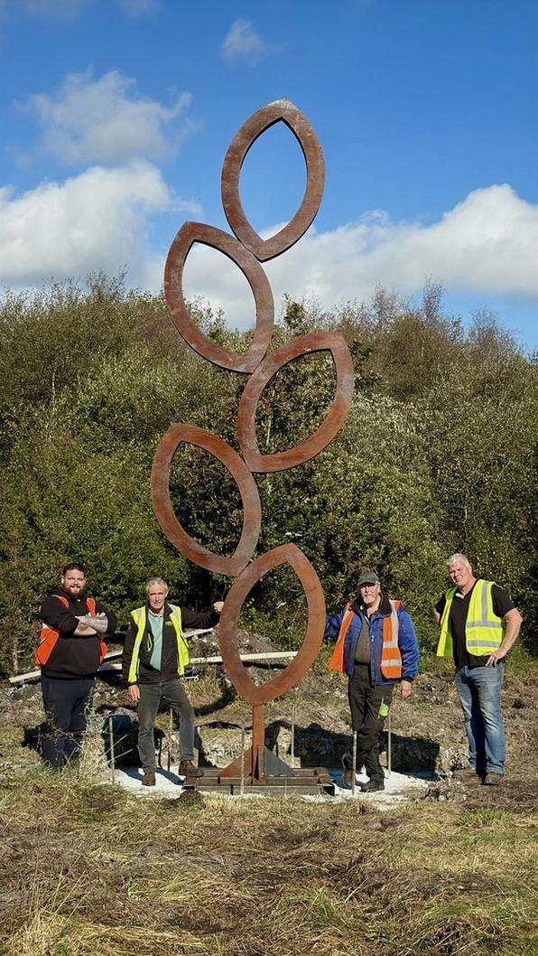 Steel sculpture at Lough Boora Discovery Park