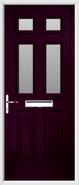 2 Panel 4 Square Composite Door obscure glass