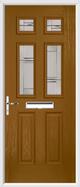 2 Panel 4 Square Composite Door regal corenet glass