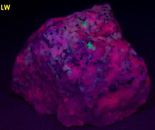 Crazy Calcite, Dolomite, Franklinite, Willemite, Franklin, Franklin Mining District, Sussex County, New Jersey