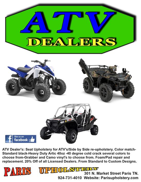 Atv seat deals upholstery near me