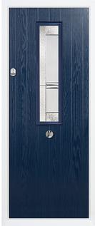 1 square composite door in blue