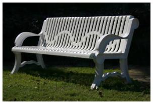 white 6' bench