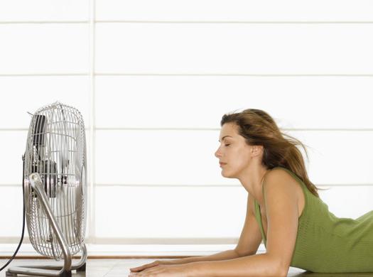 Using fan on a hot day