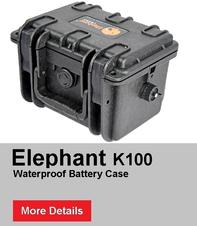 Elephant B095S2 Kayak Battery Box Waterproof Battery Enclosure for Powering GPS, Fish Finders, LED Lights, Aerator Pump (2 Pin Single)