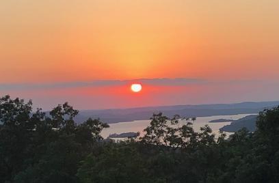 image of sunset and lake