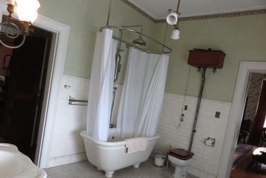 Mr. Cruikshank's original bathroom at Rockcliffe Mansion, Hannibal Missouri