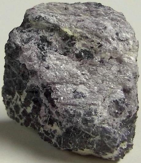 violet purple Chromian Clinochlore Kammererite, black Chromite,Unnamed Chromite prospect, Bare Hills, Baltimore County, Maryland