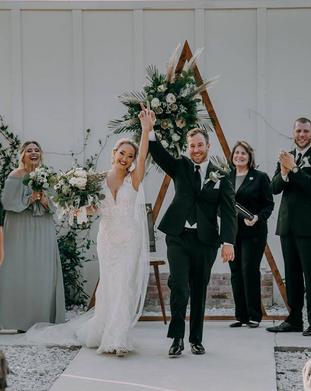 elegant outdoor wedding at vintage industrial venue in Dade City, Florida