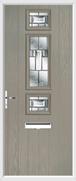 3 Square Strip Door lignum glass