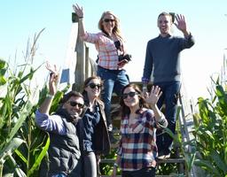 Picture of Guests on the Wooden Bridge entering the corn maze