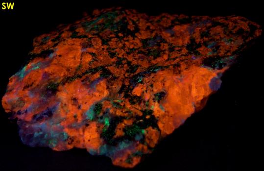 STEENSTRUPINE with fluorescing tenebrescent SODALITE, AEGIRINE ACMITE - Taseq Slope (Tasseq Slope, Taseq area), Ilímaussaq complex, Narsaq, Kujalleq (Kitaa Province - West Greenland), Greenland, Denmark - ex Tom Pankratz