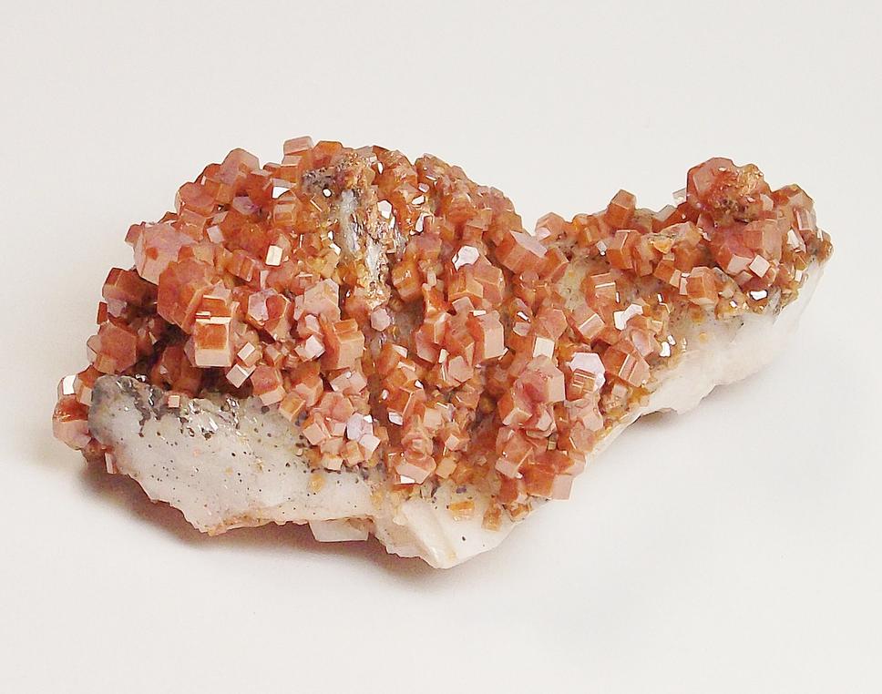 Vanadinite crystals on Baryte crystals Mibladen Morocco