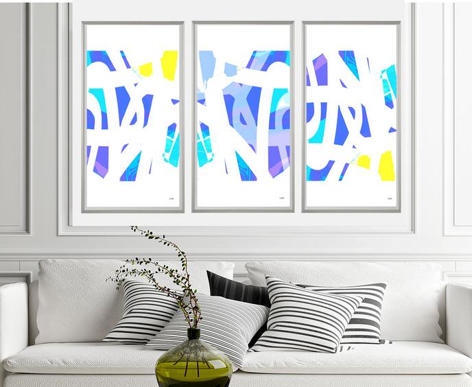 Multi-color, blue , abstract art, #abstract art
