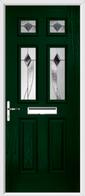 2 Panel 4 Square Composite Door monza glass