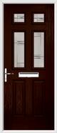 2 Panel 4 Square Composite Door regal corenet glass