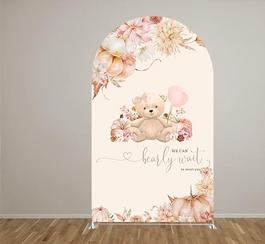 WE CAN BEARLY WAIT CHIARA ARCH COVER (beige and pink
