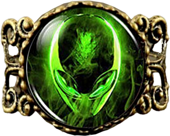 Steampunk Space Alien Universe UFO Galaxy Ring glass 1pcs/lot mens women jewelry dr who 2017
